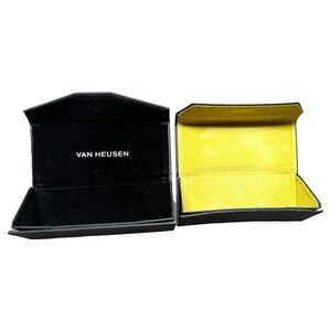 Van Heusen & Nicole Miller NY Eye Glass Sunglass Case Black SET OF 2 BRAND NEW